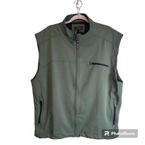 Wolverine Men's Vest Full Zip Up Jacket Size XL Green Sleeveless Gorpcore